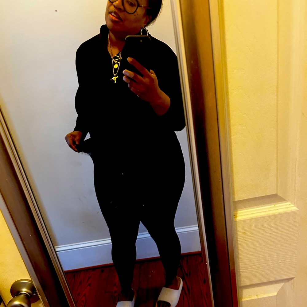 Black Women's Two Piece Sweat Suit